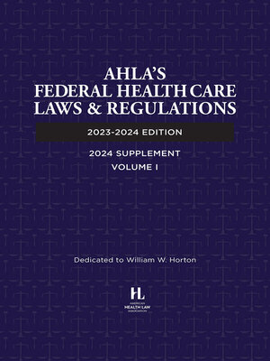 cover image of AHLA's Federal Health Care Laws & Regulations (Non-Members)